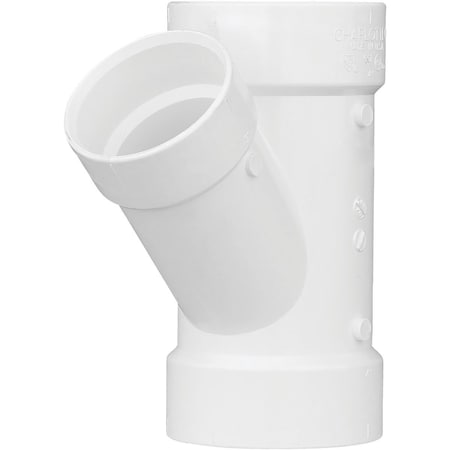Charlotte Pipe And Foundry 4 In. x 3 In. Schedule 40 DWV Reducing PVC Wye PVC 00601  2000HA